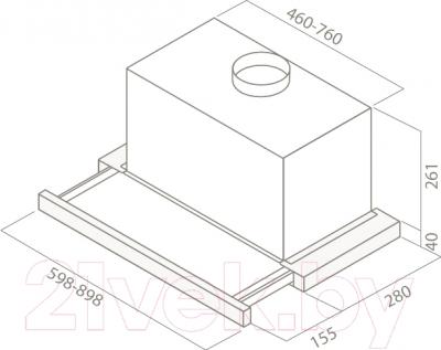 Вытяжка телескопическая Elica Elite 26 IX/A/60/VT