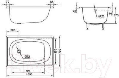 Ванна стальная BLB Europa 105x70