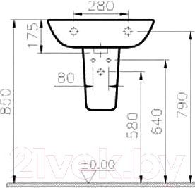 Полупьедестал VitrA S20 / 5281B003-7201