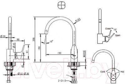 Смеситель Bravat Drop F74898C-1