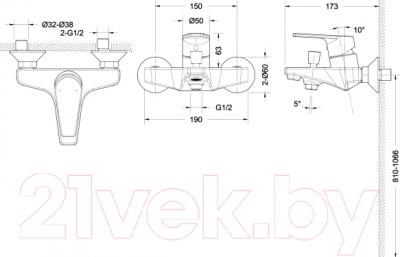 Смеситель Bravat Line F65299C-1