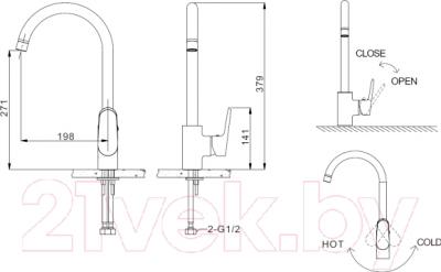 Смеситель Bravat Pure F7105161C