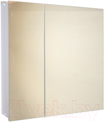 Шкаф с зеркалом для ванной Гамма 16 (белый) - фото