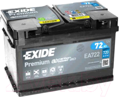 Автомобильный аккумулятор Exide Premium EA722 - фото