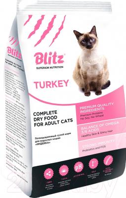 Сухой корм для кошек Blitz Pets Adult Cats Turkey - фото