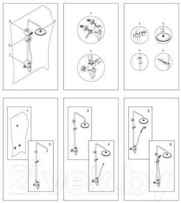 Душевая система со смесителем Wasserkraft A14401