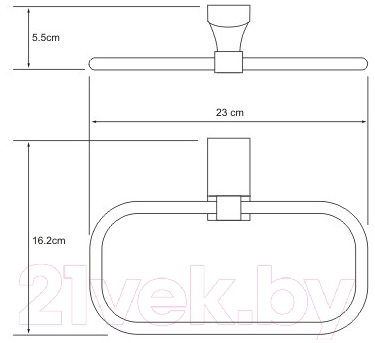 Кольцо для полотенца Wasserkraft Leine K-5060