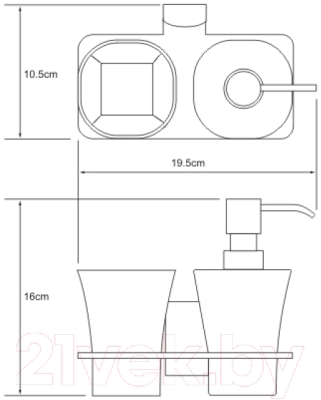 Дозатор для жидкого мыла Wasserkraft Leine K-5089