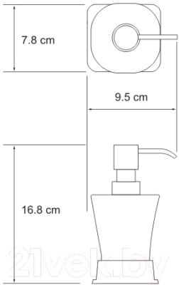 Дозатор для жидкого мыла Wasserkraft Amper K-5499