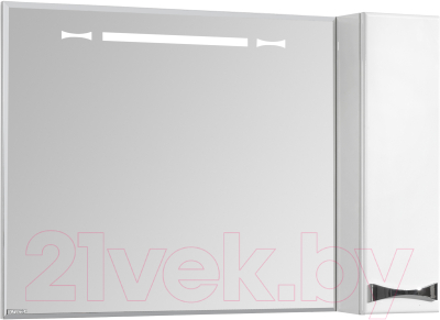 Шкаф с зеркалом для ванной Акватон Диор 100 (1A167902DR01R) - фото