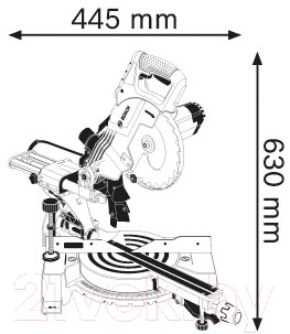 Профессиональная торцовочная пила Bosch GCM 800 SJ