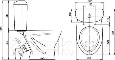 Унитаз напольный Santeri Версия 1P4015S0700BF