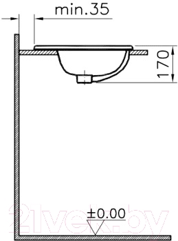 Умывальник VitrA S20 55x45 / 5465B003-0001