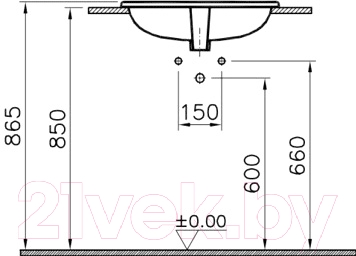 Умывальник VitrA S20 55x45 / 5465B003-0001