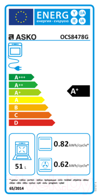Электрический духовой шкаф Asko OCS8478G