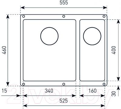 Мойка кухонная Zigmund & Shtain Integra 500.2
