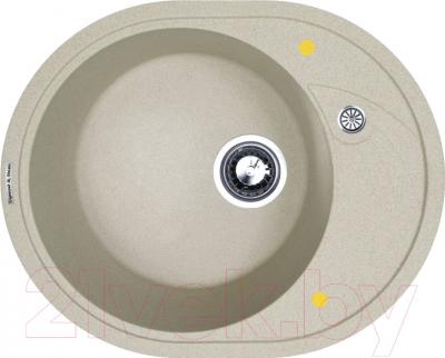 Мойка кухонная Zigmund & Shtain Kreis OV 575 (речной песок) - фото