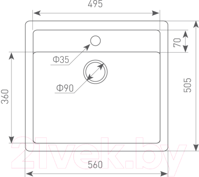 Мойка кухонная Zigmund & Shtain Platz 560