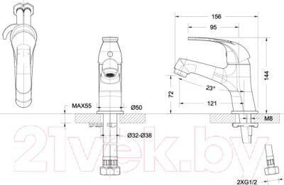 Смеситель Bravat Fit F1135188CP