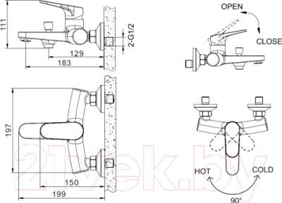 Смеситель Bravat Eler F6191238CP-01