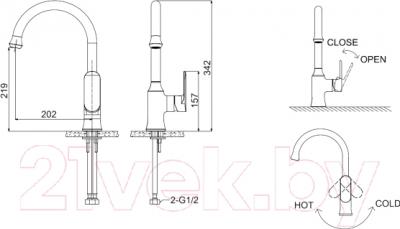 Смеситель Bravat Opal F7125183CP