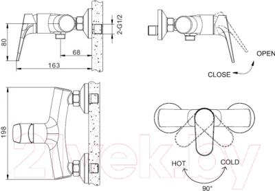 Смеситель Bravat Eler F9191238CP-01