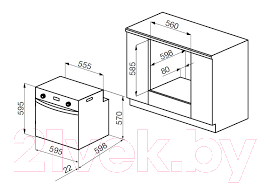 Электрический духовой шкаф Korting OKB481CRB