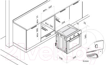 Газовый духовой шкаф Korting OGG741CRN