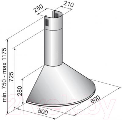 Вытяжка купольная Korting KHC6930RN