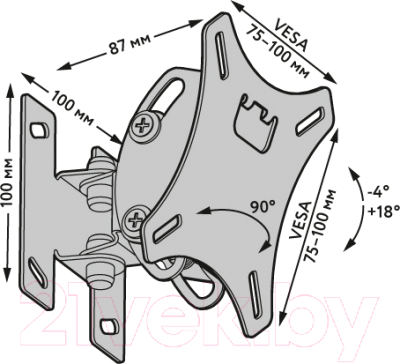 Кронштейн для телевизора Патрон АК-103