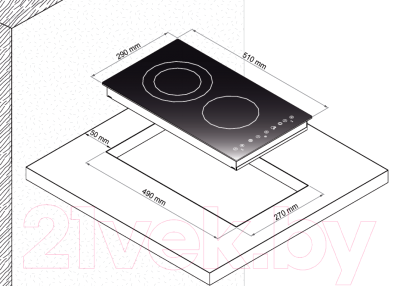 Индукционная варочная панель Korting HI 32003 BW