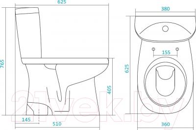 Унитаз напольный Santek Анимо 1WH302136
