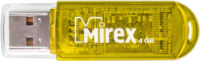 USB flash накопитель Mirex Elf Yellow 4GB (13600-FMUYEL04) - фото