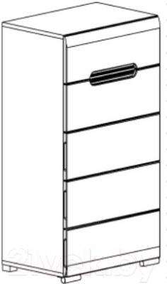 Комод Black Red White Azteca S205-KOM5S/10/6