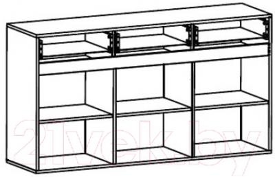 Тумба Black Red White Azteca S205-KOM3D3S/8/15