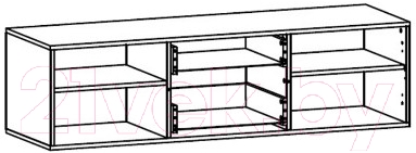 Тумба Black Red White Azteca S205-RTV2D2S/4/15