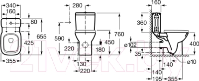 Унитаз напольный Roca Debba 34299700Y