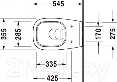 Унитаз подвесной Duravit D-Code 25350900002