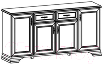 Тумба Black Red White Kentaki S320-KOM4D2S