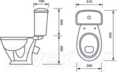 Унитаз напольный Оскольская керамика Детский (белый блеск)