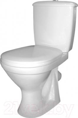 Унитаз напольный Оскольская керамика Суперкомпакт (белый, косой выпуск) - фото