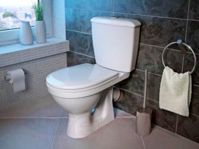 Унитаз напольный Оскольская керамика Суперкомпакт (белый, косой выпуск)