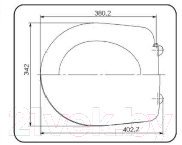 Унитаз напольный Оскольская керамика Суперкомпакт (белый, косой выпуск)