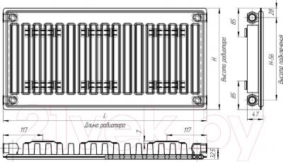 Радиатор стальной Лидея ЛУ 11-507 500x700