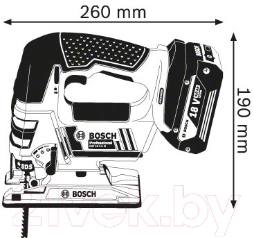 Профессиональный электролобзик Bosch GST 18 V-LI B