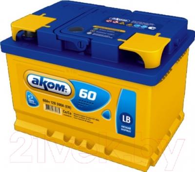 Автомобильный аккумулятор AKOM 6СТ-60 Евро / 56000000н - фото