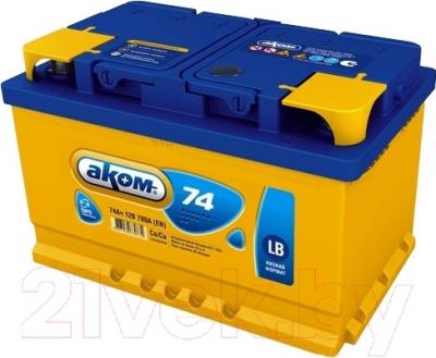Автомобильный аккумулятор AKOM 6СТ-74 Евро / 575000010 - фото
