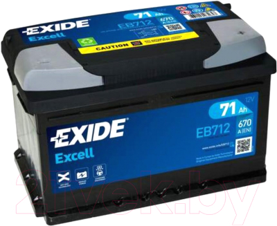 Автомобильный аккумулятор Exide Excell EB712 - фото