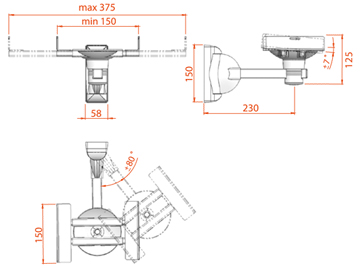 Кронштейн под аппаратуру Electric Light КБ-01-18 Black