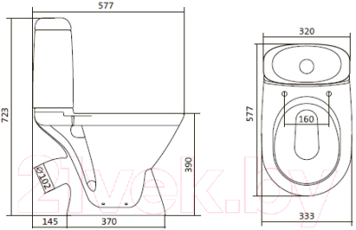 Унитаз напольный Santek Римини WH111758